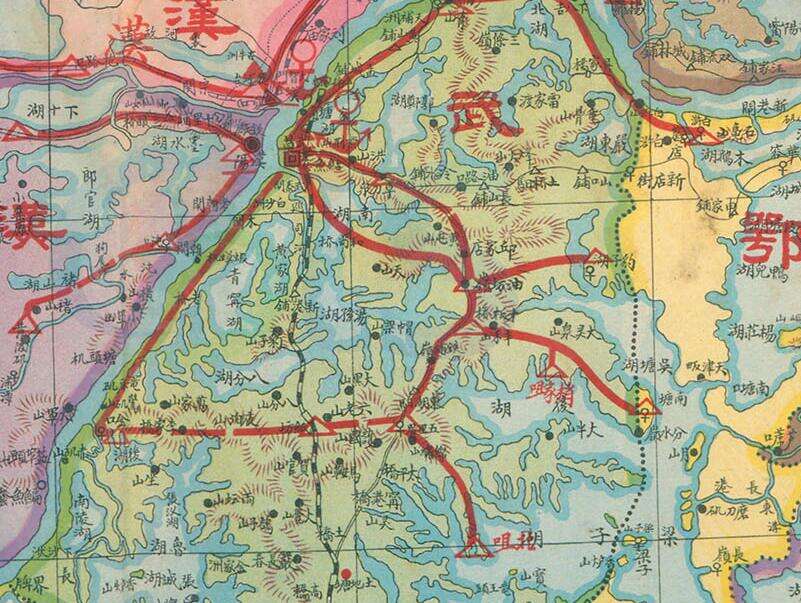 1933年前后《湖北形势地图》预览图1