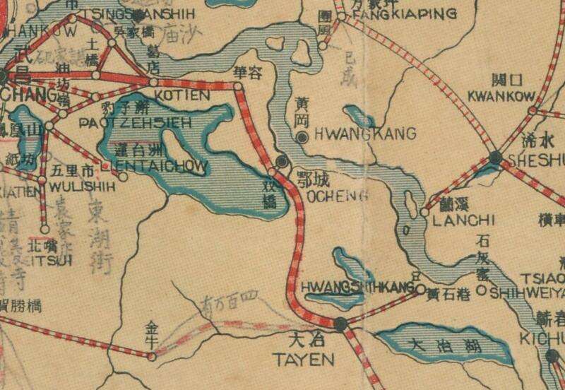1931年《湖北省公路路线图》预览图1