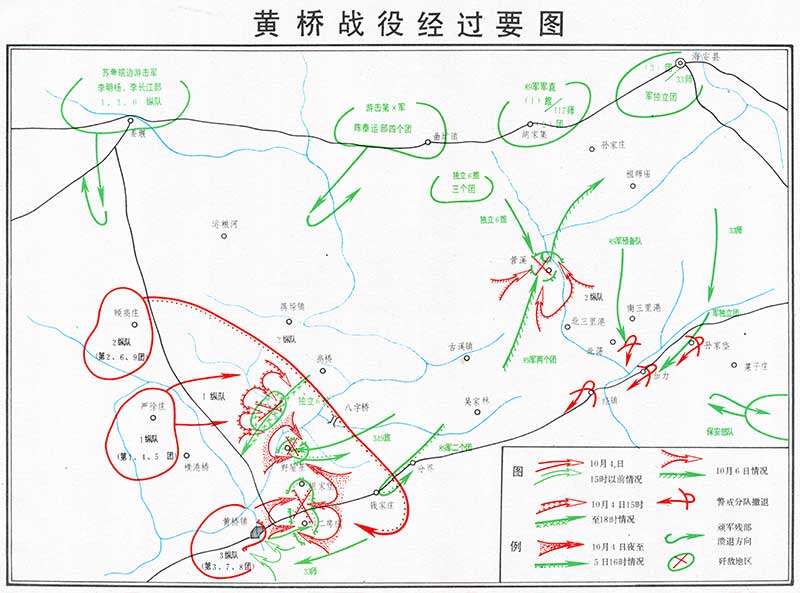 解放战争《黄桥战役经过要图》预览图
