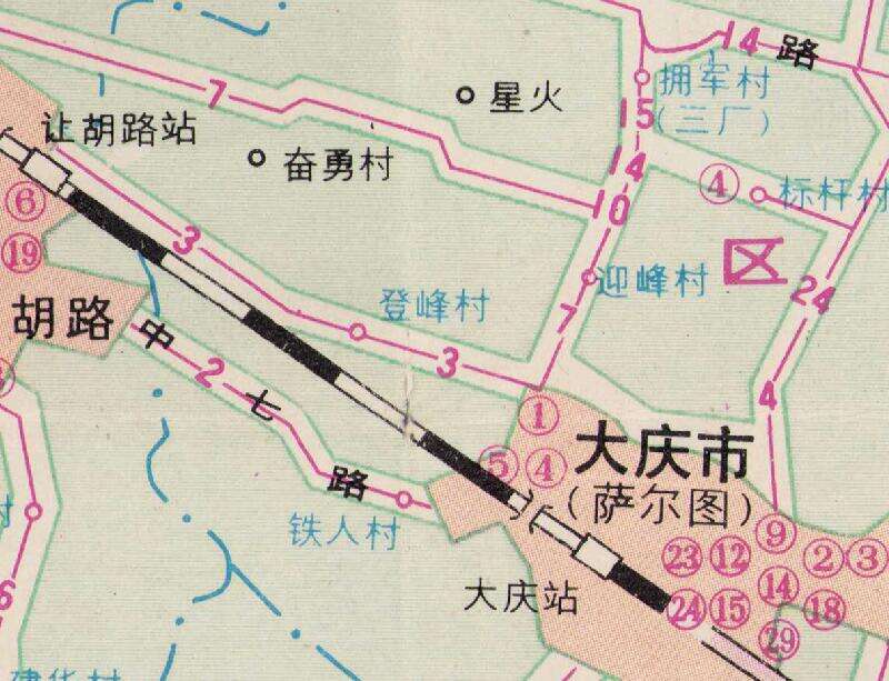 1989年《大庆交通图》预览图2