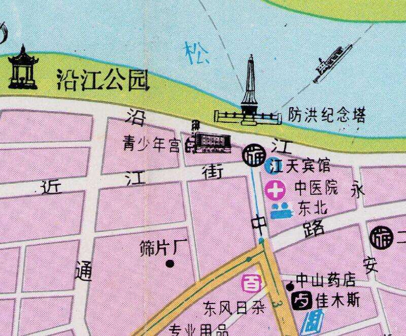 1987年《佳木斯导游图》预览图3