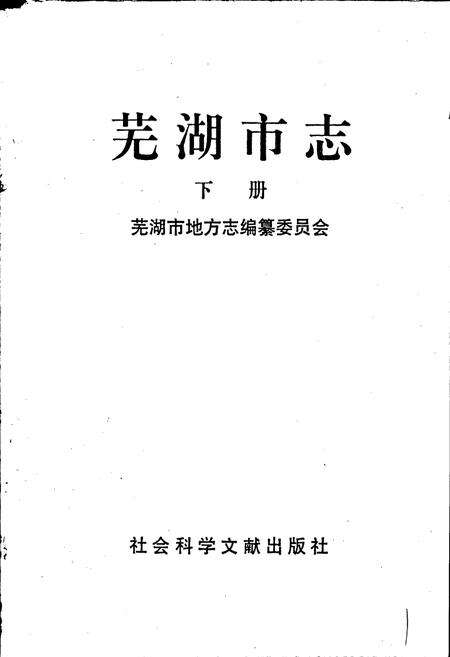 《芜湖市志 下册》.pdf_安徽省志预览图1