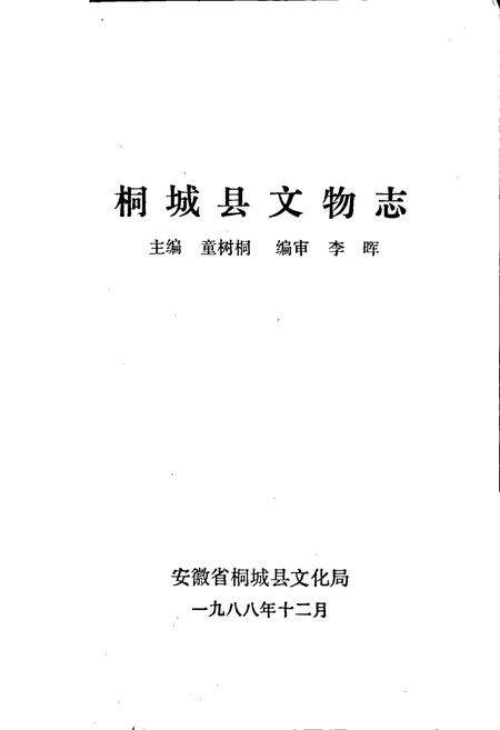 《桐城县文物志》.pdf_安徽省志预览图1