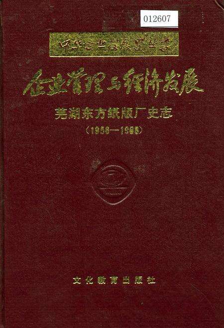 《芜湖东方纸版厂史志 企业管理与经济发展》.pdf_安徽省志缩略图