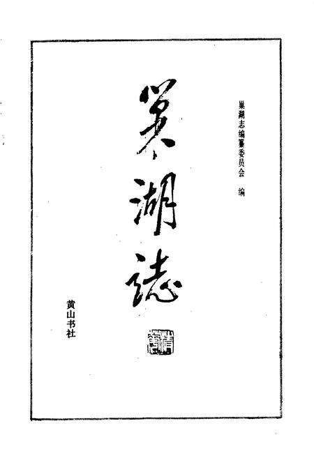 《巢湖志》.pdf_安徽省志预览图1