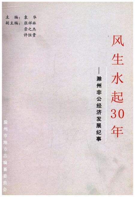 《风生水起30年 滁州非公经济发展纪事》.pdf_安徽省志预览图1