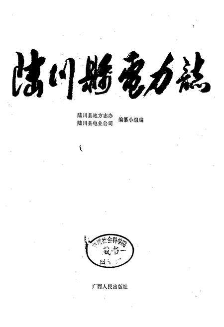 《陆川县电力志》.pdf_广西壮族自治区志预览图1