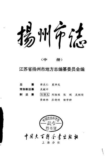 《扬州市志 中册》.pdf_江苏省志预览图1
