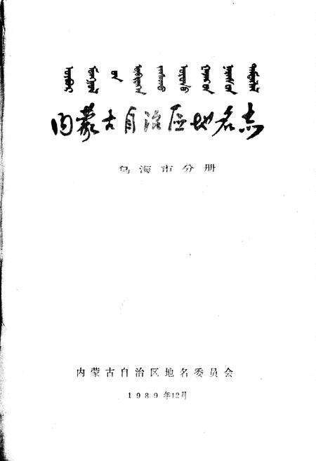 《内蒙古自治区地名志乌海市分册》.pdf_内蒙古自治区志预览图1