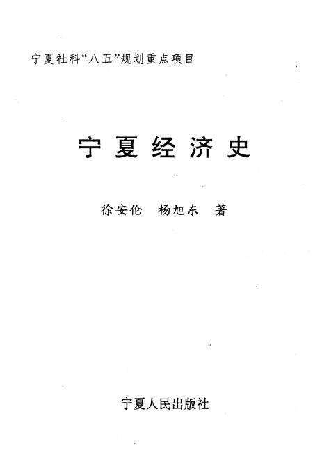 《宁夏经济史》.pdf_宁夏回族自治区志预览图1