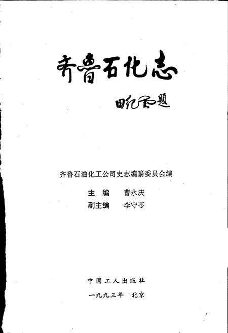 《齐鲁石化志》.pdf_山东省志预览图1