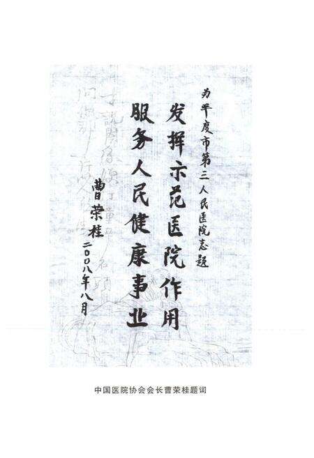 《平度市第三人民医院志(1958-2007)》.pdf_山东省志预览图5