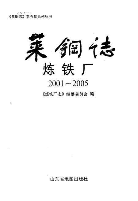 《莱钢志炼铁厂2001~2005》.pdf_山东省志预览图1