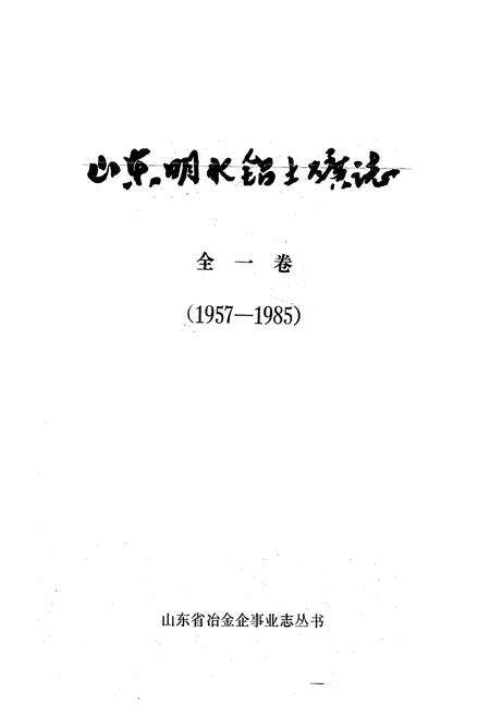 《山东明水铝土矿志全一卷(1957-1985)》.pdf_山东省志预览图1