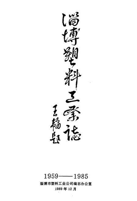 《《淄博塑料工业志(1959-1985)》》.pdf_山东省志预览图1