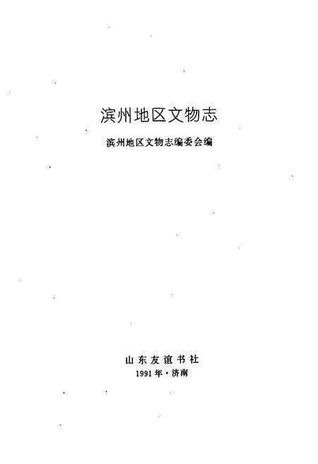 《《滨州地区文物》》.pdf_山东省志预览图1
