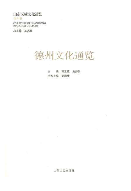 《山东区域文化通览 德州文化通览》.pdf_山东省志预览图1