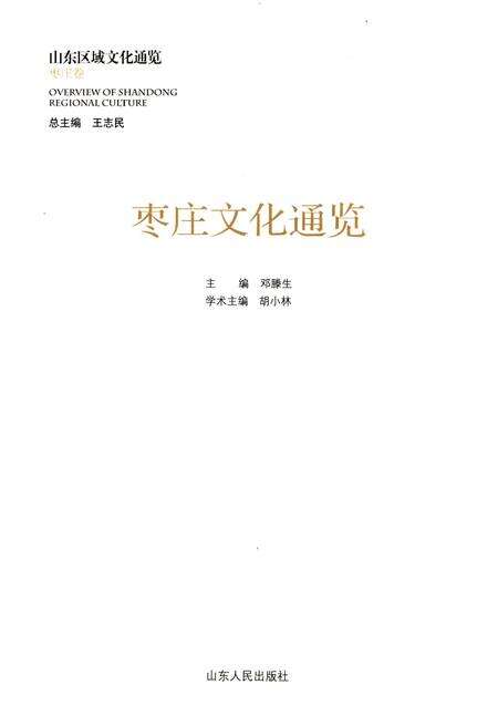 《山东区域文化通览 枣庄文化通览》.pdf_山东省志预览图1