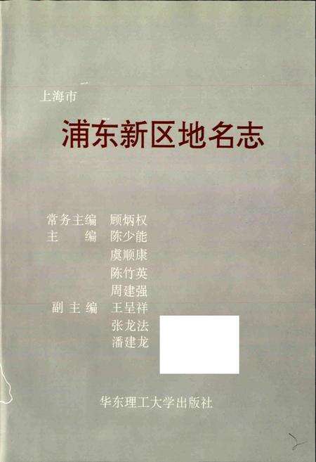 《上海市浦东新区地名志》.pdf电子版_上海市志预览图1