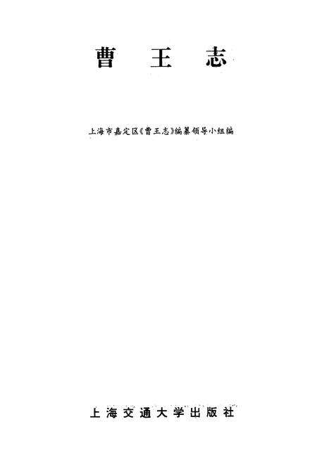 《曹王志》.pdf电子版_上海市志预览图1