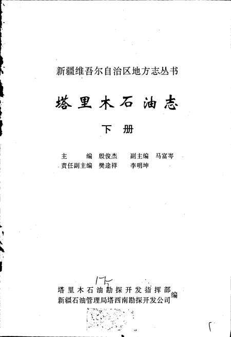 《塔里木石油志 下》.pdf_新疆维吾尔自治区志预览图1