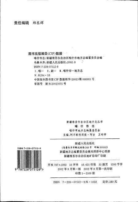 《喀什市志》.pdf_新疆维吾尔自治区志预览图2