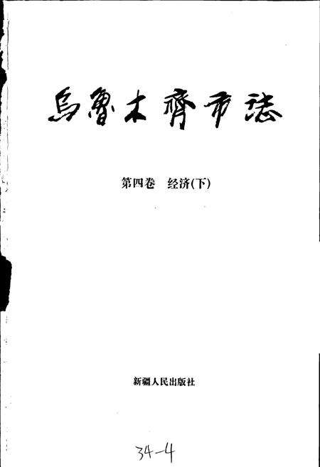 《乌鲁木齐市志 第四卷经济下》.pdf_新疆维吾尔自治区志预览图1
