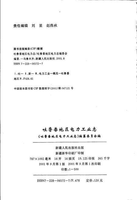 《吐鲁番地区电力工业志》.pdf_新疆维吾尔自治区志预览图2