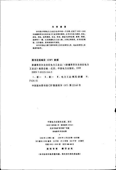 《新疆维吾尔自治区电力工业志》.pdf_新疆维吾尔自治区志预览图2