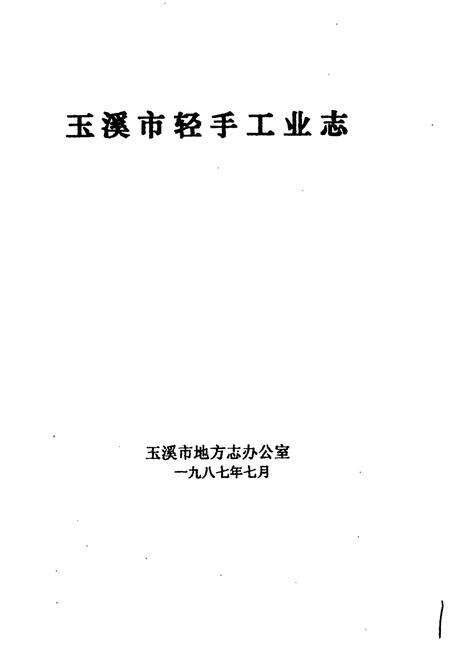 《玉溪市轻手工业志》.pdf_云南省志预览图1