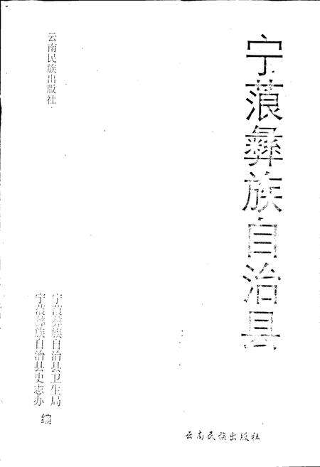 《宁蒗彝族自治县卫生志》.pdf_云南省志预览图1