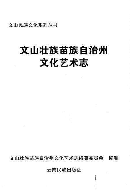 《文山壮族苗族自治州文化艺术志》.pdf_云南省志预览图1