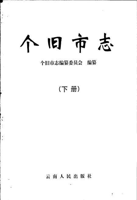 《个旧市志 下》.pdf_云南省志预览图1