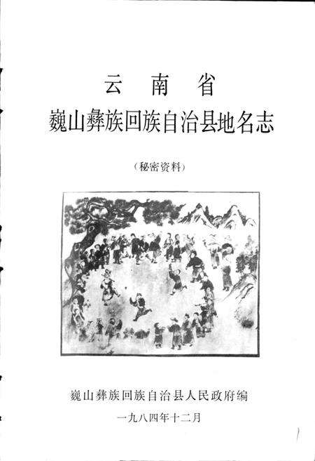 《云南省巍山彝族回族自治县地名志》.pdf_云南省志预览图1