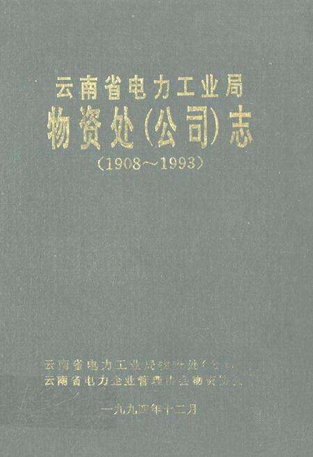 《云南省电力工业局物资处(公司)志(1908-1993)》.pdf_云南省志缩略图