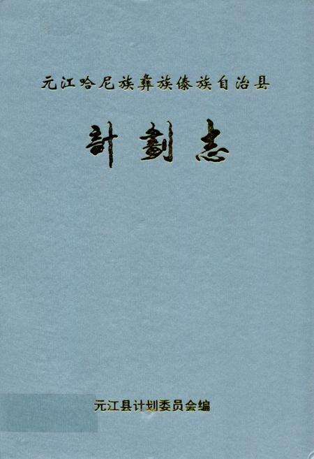 《《元江哈尼族彝族傣族自治县计划志》》.pdf_云南省志缩略图