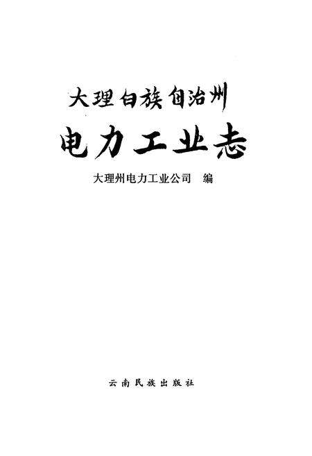 《《大理折族自治州电力工业志》》.pdf_云南省志预览图1