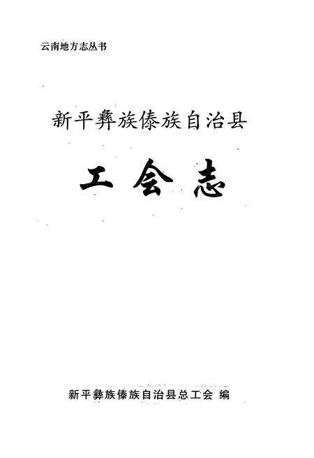《新平彝族傣族自治县工会志》.pdf_云南省志预览图1