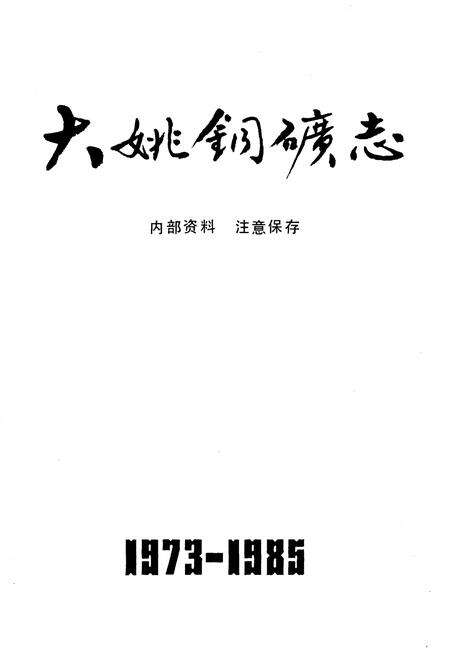《大姚铜矿志1973-1985》.pdf_云南省志预览图1