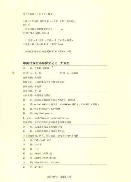 《中国白族村落影像文化志—大淜村》.pdf_云南省志预览图5