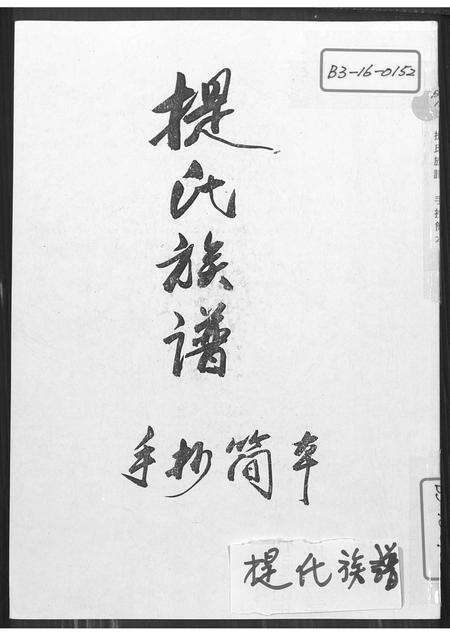 6080.提氏族谱 ： 手抄简本.pdf电子版缩略图