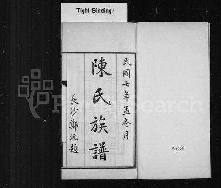 0398.陈氏族谱 ： [2卷].pdf电子版预览图1