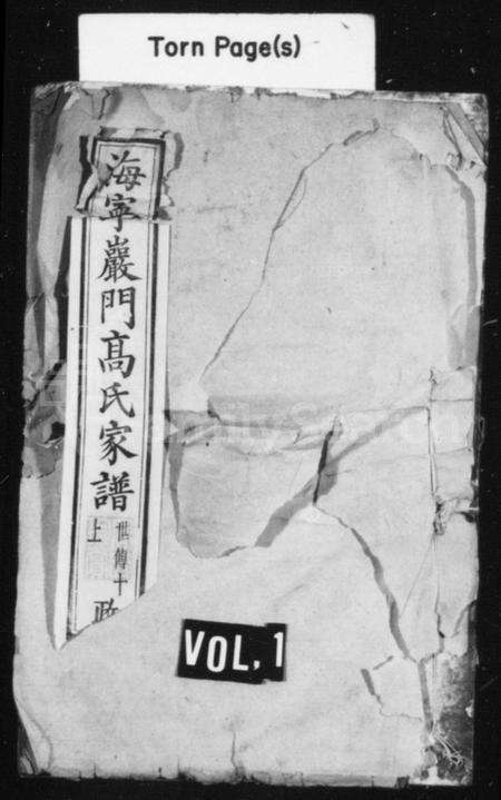 4145.高氏家谱 [26卷, 首末各1卷](别名：海宁严门高氏宗谱).pdf电子版预览图1