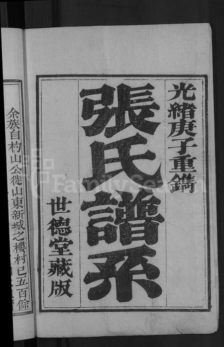 山东张氏-张氏谱系 [残卷](别名：楼村披阳张氏宗谱).pdf电子版预览图2