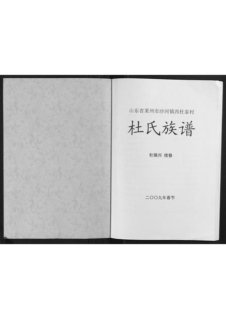 山东杜氏-杜氏族谱.pdf电子版预览图1