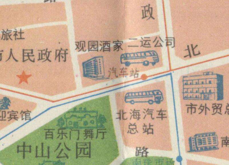 1988年《北海交通游览图》预览图2