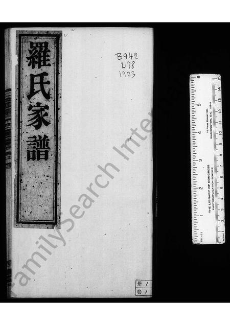 4373.罗氏家谱 [2卷](别名：张家瀛罗氏家谱).pdf电子版预览图1