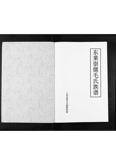 山东毛氏-东莱崇儒毛氏族谱[不分卷].pdf电子版预览图1