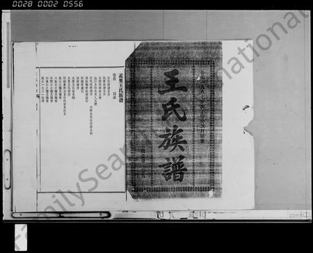 海南王氏-孟里王氏族谱 [12卷,首1卷](别名：王氏族谱).pdf电子版预览图1