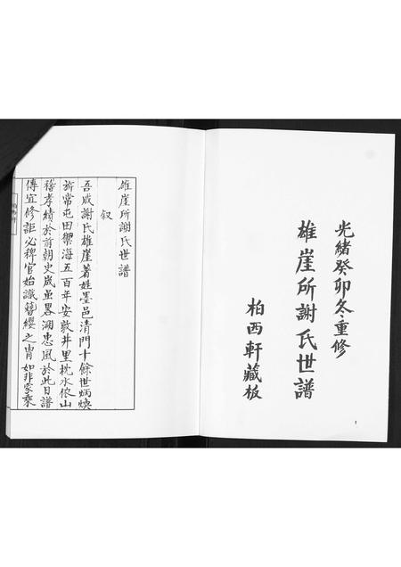 山东谢氏-雄崖所谢氏世谱.pdf电子版预览图1